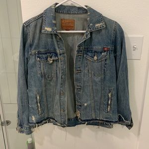 LUCKY BRAND distressed denim jacket